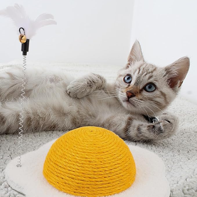 balacoo Pet Toy Cat Scratching Board, Hamster House, Egg Yolk Design, Interactive Kitten Toys