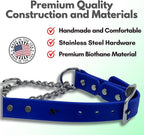 Martingale Collar for Dogs, Biothane, Stainless Steel Hardware, No Pull, Made in The USA, Professional Grade, XXS, Blue