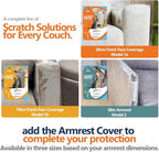 Cat Scratch Furniture Protector, 12-Pack Double-Sided Couch Protector from Cat Claws — Sticky Anti-Scratch Training Tape Sheets for Sofa, Door & Corner, Clear Cat Deterrent