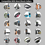 PaiPaitek Shock Collar Replacement Strap, Reflective Black Nylon, 3/4 x 28 Inch, with D-Ring, Compatible with Multiple Training Collars, 2 Pack