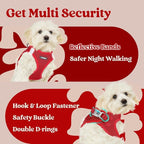 rabbitgoo Small Dog Harness, Step-in Soft Mesh Puppy Vest with Safety Buckle, Breathable Reflective Pet Harness for Extra Small Dogs, Red XXS