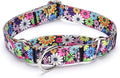 Martingale Dog Collars - Flower Multicolor Cute Patterns, Adjustable Nylon Training Dog Collar Suitable for Boy and Girl Dogs Medium Large Dogs (L, White4)