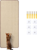 Natural Sisal Cat Wall Climbing Carpet, Wall Scratcher Carpet Mat Pad, Cat Climbing Wall, Tall Scratching Post, Wall Floor Couch Sofa Protector, Scratching Pad for Indoor Cats （39.3" Lx15.7 W, 1PC）