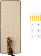 Natural Sisal Cat Wall Climbing Carpet, Wall Scratcher Carpet Mat Pad, Cat Climbing Wall, Tall Scratching Post, Wall Floor Couch Sofa Protector, Scratching Pad for Indoor Cats （39.3" Lx15.7 W, 1PC）