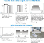 Carpet Protector for Pets Cat Scratch Carpet Protector Easy to Cut Plastic mat for Carpet Anti Scratch Under Door Mat Carpet Scratch Stopper from Cat Dog Scratching 3.6FT (Clear, 3pcs)