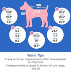 XXX-Large Dog Coat with Reflective Harness 2 in 1 for Dog Walking | Winter Turtleneck Windproof Coat for Large Dogs,Snowsuit with Sleeves Protect Joints,Cold-Weather Clothing(Pink)