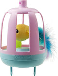 Catstages Two-in-One Chirping Bird Cat Toy with Ball Track for Corrugate Cat Scratcher, Engages Hunting Instincts, Purple