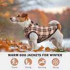 SCENEREAL Dog Winter Coat for Small Dogs Boys Girls - Warm Jacket with Built-in Harness, Fall Winter Waterproof Puppy Cold Weather Coat, Fleece Puffer Vest - Windproof Snow Pet Clothes