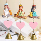 Maydahui 90 PCS Bronze Jingle Bells Brass Color Vintage Small Craft Bell (1.7 X 1.5 Inches) for Wedding Doors Dog Collar Christmas Hallowmas Decor