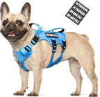 WINSEE Escape Proof Dog Harness, Service Working Molle Harness with Double Handle, Tactical Pet Vest with 4 Patches for Small Medium Large Dogs Walking Hiking Hunting