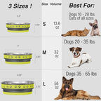 Loving Pets Corsa Dog Bowls- Stainless Steel Dog & Cat Bowls - Spill Proof Dog Food Bowl, Cat Bowl, Puppy Essentials & Pet Supplies Great for Home & Travel (Medium 20-35 lbs, Lightning Yellow)