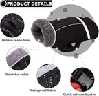QBLEEV Warm Dog Coat Reflective Dog Jacket, Waterproof Dog Winter Coat Turtleneck Dog Clothes for Cold Weather, Thick Fleece Dog Snowsuit Christmas Dog Vest Pet Apparel for Small Medium Large Dogs S