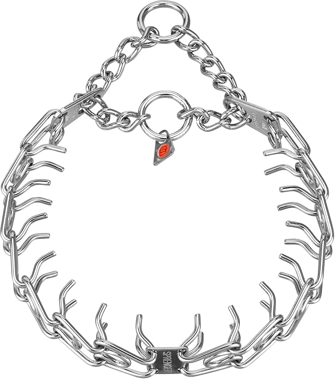Herm. Sprenger Ultra-Plus Prong Dog Training Collar, Anti Pull Training Pinch Collar, Stainless Steel (3.0 mm x 17" Neck Size; 20" Chain Length) - O-Ring Version