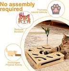 Upgraded 14-inch cat Clawing Box with Nail File, Jingler & Sandpaper - No Assembly Large Enrichment Pad for Cats Who Hate Claw Trimming Stressrelaxing Grooming Gift