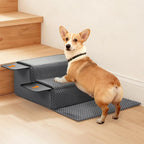 ROYALAY Stair Wedges for Small Dogs, Crystal Velvet Ramps for Dogs Over Stairs, Pet Ramp to Get on Bed with Strong Support for Injured & Aged Pets, 1 pcs