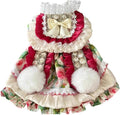 Furbabycare® Elegant Sweet Fashion Puppy Dog Blingbling Princess Skirt Pet Dog Lace Cake Camisole Tutu Dress A-red Small