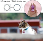 Large Dog Bells, Collar Loud Bells, Pet Tracker，Pet Loss Prevention, Handmade Metal(Pink)