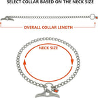 Herm Sprenger Stainless Steel Dog Training Collar with Toggle Closure and Round Links Dog Chain for Small Medium Large Dogs Made in Germany (16in (Neck Size up to 14in))