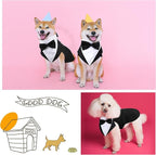 Weewooday Dog Tuxedo and Bandana Set Dogs Formal Tuxedo Pet Wedding Party Suit Wedding Bow Tie Shirt for Birthday Costumes(Cute Style,X-Large)