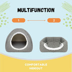 2 Pack Rabbit Hideout Large Bunny Bed Washable Rabbit House and Hideout Fleece Guinea Pig Hiding Hut for Indoor Bunnies Small Animal Hideaway