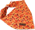 Lionet Paws Fall Dog Bandana for Small Medium Large Dogs, Cat Dog Kerchief Washable Dog Triangle Bibs Scarf for Girl or Boy