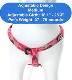Pawtitas Reflective Step-in Dog Harness – Adjustable No-Pull Vest for Puppies to Seniors, Safe & Comfortable, M Camo Pink