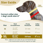 Mayerzon Prong Collar for Large Medium Dogs, Patented Reflective Pinch Collar with Metal Buckle, No Pull Adjustable Hidden Covered Dog Walking Training for Pitbull German Shepherd Doberman(Black, XL)