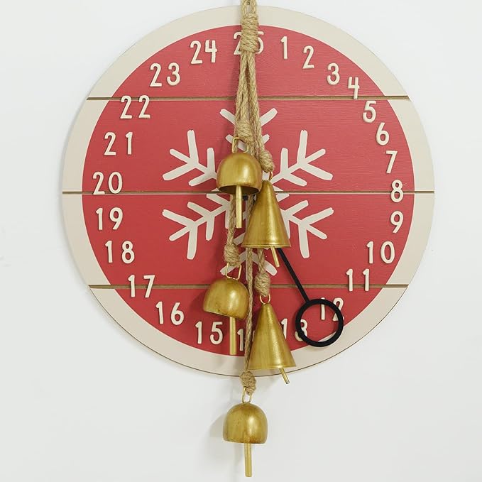 Gold Metal Vintage Bells with Jute Rope for Christmas Tree, Wreath, Party Decor - 3.5W x 21H