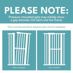 No Pawblems 55.1" Extra Tall Pet Gate for Cat/Dog, 29.9-44.4" Wide Auto Close Tall Cat Gate, NO Drilling Pressure Mounted for Doorways/Hallways, 1.37" Narrow Bar Spacing, Black