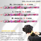 ADITYNA Heavy Duty Dog Collar for Extra-Large Dogs - Camo Pink Purple Collar with Handle for Training, and Walking - Wide, Tactical, Soft Neoprene Padded