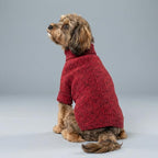Fitwarm Knitted Turtleneck Dog Sweater, Thermal Dog Winter Clothes for Small Dogs Boy Girl, Holiday Pet Outfit, Heather Dark Red, Small
