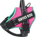 voopet Service Dog Harness, Emotional Support Pet Vest Harness, Reflective Breathable and Adjustable No-Pull ESA Dog Harness for Small Medium Large Dogs (with 4 PCS Removeable Tags)