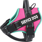 voopet Service Dog Harness, Emotional Support Pet Vest Harness, Reflective Breathable and Adjustable No-Pull ESA Dog Harness for Small Medium Large Dogs (with 4 PCS Removeable Tags)