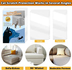 12 Pack Cat Scratch Furniture Protector Anti-Scratch Deterrent Tapes Premium Cat Couch Protector with Strong Stickiness No-Residue for Couch Doors & Walls