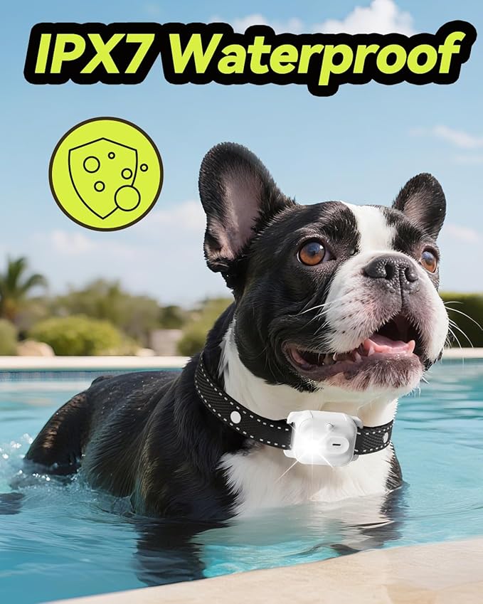 Dog Shock Collar with Lighting Indicator, Dog Training Collar with Remote 3300FT Range, Rechargeable Waterproof E-Collar for Small Medium Large Dogs (White)