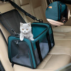 Cat Carrier - Portable Foldable Dog Pet Carrier, Soft-Sided Pet Bag up to 22 Lbs, Airline Approved Travel Puppy Carrier