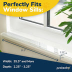 PROTECTO Window Sill Protector from Dogs 35.5 x 2.25 Clear Window Guards from Cats Scratching, Chewing & Clawing | Keep Your Sills Smooth & Paws Safe | Ultra Strong Window Sill Cover Protection