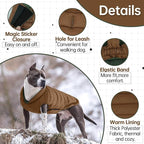 Lelepet Reversible Dog Coat Waterproof Dog Jacket Windproof Puffer Vest for Winter Warm Lightweight Coats for Large Dogs Adjustbale Hook & Loop Pet Apparel with Leash Hole, Boxer, Weimaraner, 2XL
