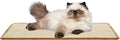 SAFAVIEH Cat Scratch Mat Pad Collection, 9" x 14", Beige, Sisal & Jute Boucle Weave, Velcro & Slip Resistant Backing