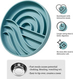 OHMO Slow Feeder Dog Bowls (Sunrise, Celestial) Enrichment Toy Soft Silicone Food Safe Feeding Bowl Non Slip Suction Cup for All Breed Pet, Cat Slow Down Eating Dishes, Boredom and Anxiety Reducer