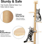 Cat Tree with Toy, Cat Tower for Indoor Cats, 76.8 inch Cat House with Padded Plush Perch, Cozy Hammock and Sisal Scratching Posts, Funny Toys Kittens Pet Play House 1 Set