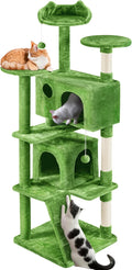 Topeakmart 70in Cat Tree Tower for Inddor Cats with 3 Cozy Platforms 2 Condos and Ladder Cat Activity Center for Kittens