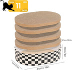 Cat Scratcher Box with 4 Cat Scratching Board Reversible Scratch Pad, Heavy Duty Corrugated Cardboard Pet Bed Lounger Kitty Scratchers for Indoor, Protects Furniture,Kittens Gifts-Large