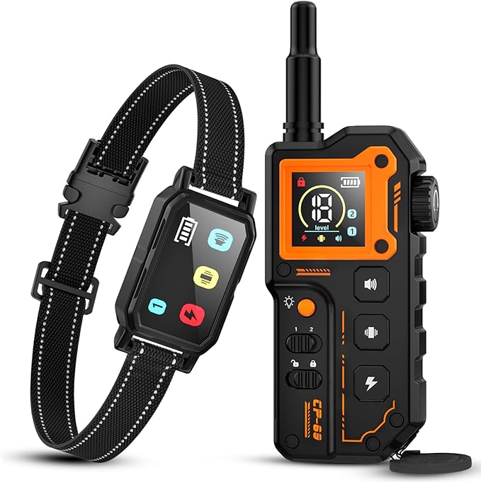 Dog Training Collar, 3300FT Dog Training Collar with Remote, IPX7 Waterproof Collar with Beep, Vibration, Fits for Large Medium Small Dogs, Keypad Lock and Flashing Light (10-120Lbs)