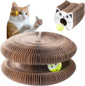 Magic Organ Cat Scratcher Cardboard Bed with Ball - Interactive Adventure Lounge & Scratch Pad for Indoor Cats, Mental Enrichment Toy for Clawing Exercise and Furniture Protection, 1-Pack