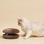 Magic Organ Cat Scratcher Board Cat Ball Adventure The Ultimate Interactive Mental Physical Exercise for Indoor Cats Toy (White and Black, 1PCS)