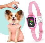 Tiny Bark Collar for Small Dogs 5-15 lbs and Puppies - No Shock Anti Barking Collar - Rechargeable Smart Collar for Dog Training with 7 Sensitivity Levels and 3 Beep&Vibration Modes (Pure Pink)