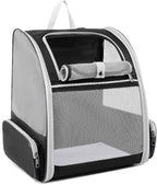 Cat Backpack Dog Backpack Carrier for Small Dogs and Medium Cat up to 15lbs, Travel Pet Carrier for Puppy Kitten Bunny, Cat Dog Carrying Backpack Collapsible (Black)