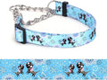 Martingale Dog Collar - Stainless Steel Chain, No Pull Training Collar with Flower Design for Large Medium Small Dogs (18, S)