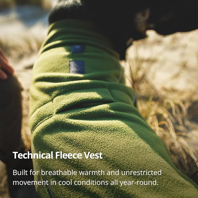 Ruffwear, Climate Changer Dog Fleece Vest, Lightweight, Warm, Winter Coat for Dogs with Adjustable Fit, Quick Release Buckles, Reflective Trim, and Harness Compatibility, Berry Lava, Medium